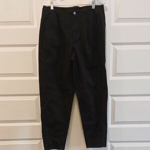Eileen Fisher Pleated Tapered Jeans Black Size 8